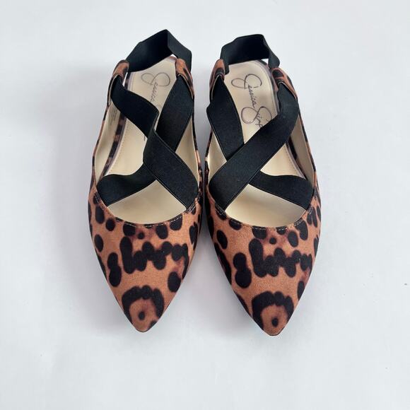 JESSICA SIMPSON WOMENS LURINA BALLET FLAT SANDALS ADJUSTABLE ELASTIC STRAPS 7.5 - Picture 2 of 11
